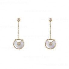 Náušnice Cartier Amulette de Cartier s bílými perleťovými diamanty