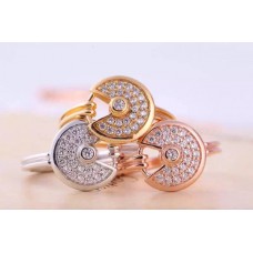 Diamantový prsten Amulette de Cartier ze žlutého zlata, bílého a růžového zlata