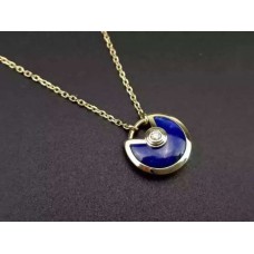 Náhrdelník Amulette de Cartier Lapis Lazuli s diamanty ze žlutého zlata, bílého a růžového zlata