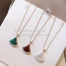 Náhrdelník BVLGARI Divas Dream, černý/bílý/červený, s bílým zlatem a diamanty