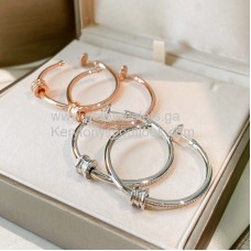 Náušnice Bvlgari B.Zero1 z bílého/růžového zlata s diamanty AAA