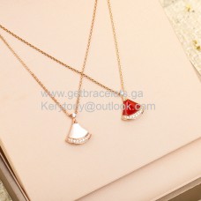 Náhrdelník Bvlgari Divas Dream Malý s diamanty Pave z růžového zlata