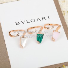 Prsten Bvlgari Gelati s diamanty v růžovém zlatě a dokonalými kameny.