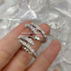 Náušnice Bvlgari Serpenti Viper z bílého zlata s diamanty