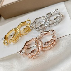 Náušnice Bvlgari Serpenti Viper s diamanty Pave 3 barvy perfektní