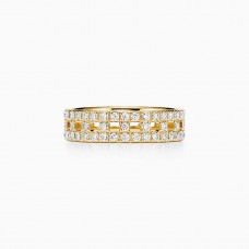Tiffany dámský prsten Tiffany T Paved Diamonds 5,5 mm True Wide z bílého/žlutého zlata