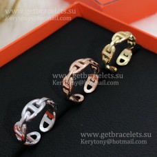 Prsten Hermes Chaine DAncre Enchainee z bílého/růžového/žlutého zlata