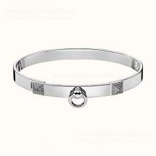 Hermes Classics Collier De Chien náramek bílé zlato/růžové zlato recenze