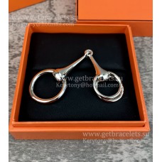 Hermes Mors šátek prsten/spona z bílého zlata