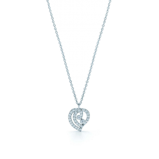 Stříbrný náhrdelník Tiffany Enchant Heart s diamanty, šperky