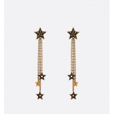 Dior Or Ladies Black Star Charming Aged Gold Tassels Náušnice, cena v Malajsii