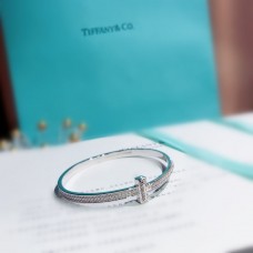 Tiffany Tiffany T1 Paved Diamonds Wide Bracelet Stříbro/Žluté zlato/Růžové zlato