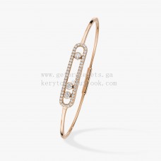 Náramek Messika Diamonds Move Pave Thin Rose Gold a White Gold