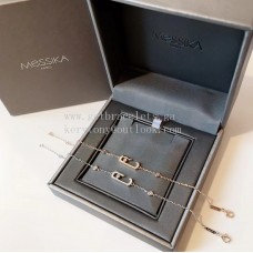 Náramek Messika Lucky s 1 diamantem z růžového a bílého zlata