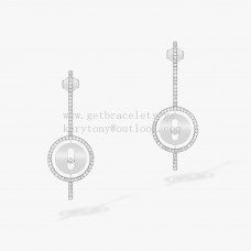 Náušnice Messika Lucky Move Arrow s diamanty z bílého a růžového zlata