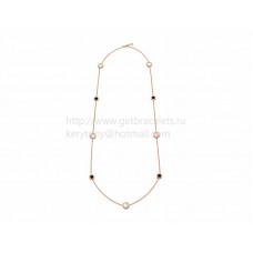 BVLGARI BVLGARI Sautoir v růžovém zlatě s perletí a onyxem