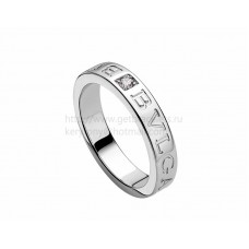 BVLGARI BVLGARI Prsten z bílého zlata s diamanty