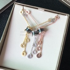 Náhrdelník Bvlgari B.zero1 Tassels z černé keramiky s diamanty, 3 barvy, luxusní...