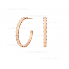 Zlaté náušnice Bvlgari Serpenti Viper z 18karátového růžového zlata střední velikosti.