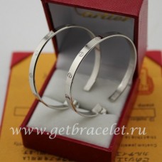 Náušnice Cartier Love z bílého zlata B8028300
