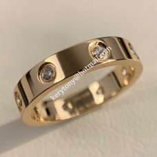 Zlatý prsten Cartier Love Ring z 18karátového růžového zlata s 8 diamanty