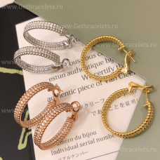 Náušnice Van Cleef Arpels Perlee s 1 řadou diamantů