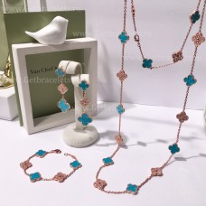  Sada hodinek Van Cleef Arpels Alhambra s diamanty achát