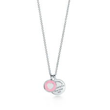 Náhrdelník s dvojitým kulatým přívěskem Tiffany, dárek k Valentýnu