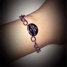 Náramek Tiffany Thick Chain Oval Tag Sterling Silver pro ženy