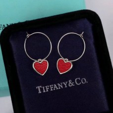 Náušnice Tiffany s přívěskem Milující srdce, červená kožená, oboustranná sada náramků, UK
