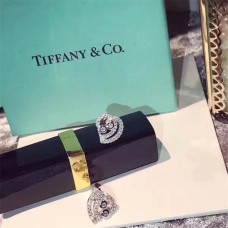 Tiffany Enchant 925 stříbrný náušnicový náušník s dutým srdcem a osázenými krystaly