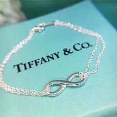 Recenze náramku Tiffany Infinity s dvojitým řetízkem, přívěsek se symbolem nekonečna 925 ze stříbra pro ženy, USA