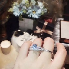 Tiffany úzké dvojité prsteny s dlažebními krystaly, prodej