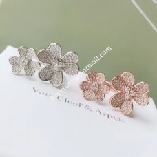 Velkoobchodní cena Van Cleef Arpels Frivole prsten mezi prsty ze žlutého/bílého/růžového zlata s diamantem