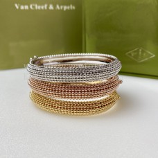 Náramek Van Cleef Arpels Perlee Pearls of Gold s 5 řadami žlutého/růžového/bílého zlata