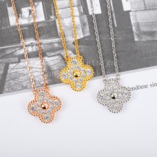 Přívěsek Van Cleef Arpels Sweet Alhambra s diamanty ze žlutého/růžového/bílého zlata