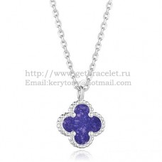 Přívěsek Van Cleef Arpels Sweet Alhambra z bílého zlata s lapisem a perletí 9 mm